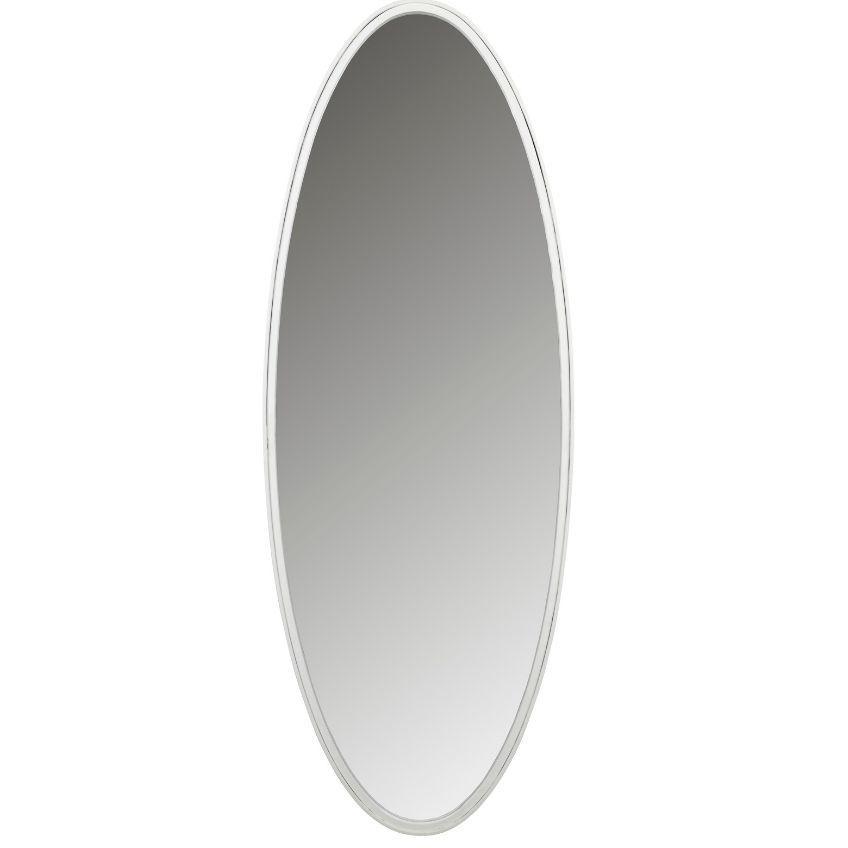 White Label Bílé kovové závěsné zrcadlo WLL Miya 160 x 60 cm - Designovynabytek.cz