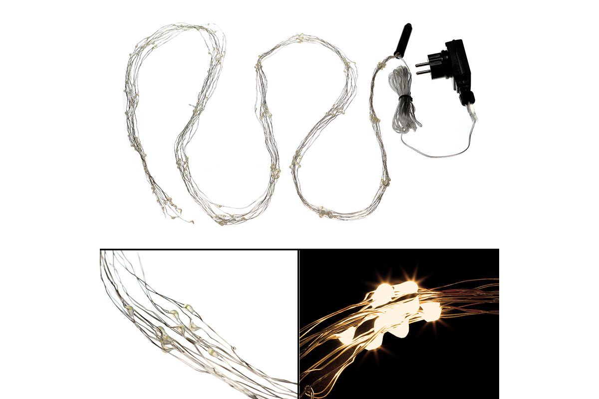 Autronic Řetěz s LED světýlky, do zásuvky, barva teplá bílá LED963330 - ATAN Nábytek