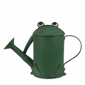 Zelená dekorativní konev ve tvaru žabky - 37*15*25 cm Clayre & Eef