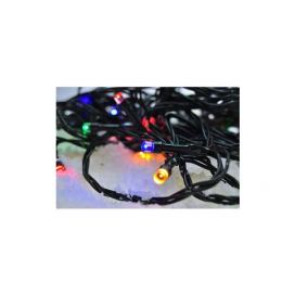 Solight LED venkovní vánoční řetěz, 50 LED, 5m, přívod 3m, 8 funkcí, časovač, IP44, vícebarevný