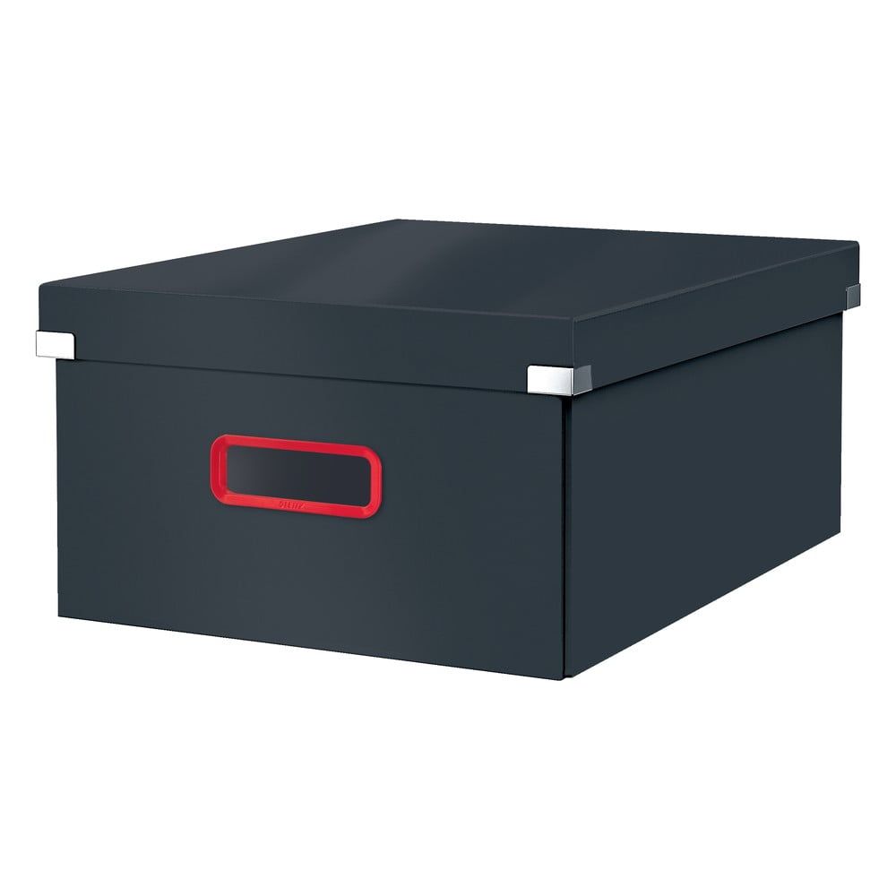 Šedý kartonový úložný box s víkem 48x37x20 cm Click&Store – Leitz - Bonami.cz
