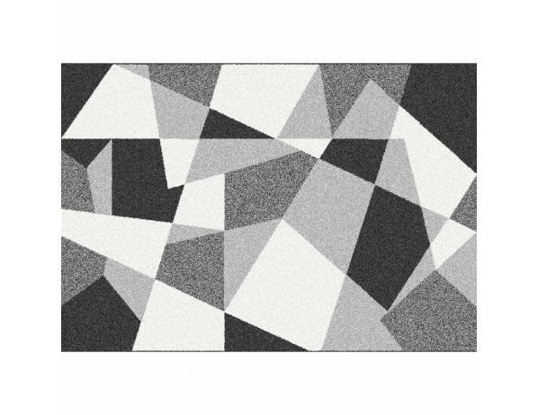 Koberec, černá/šedá/bílá, 57x90, SANAR - FORLIVING