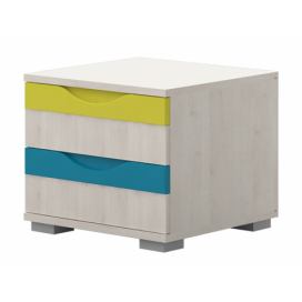 Noční stolek Alegria - borovice/multicolor