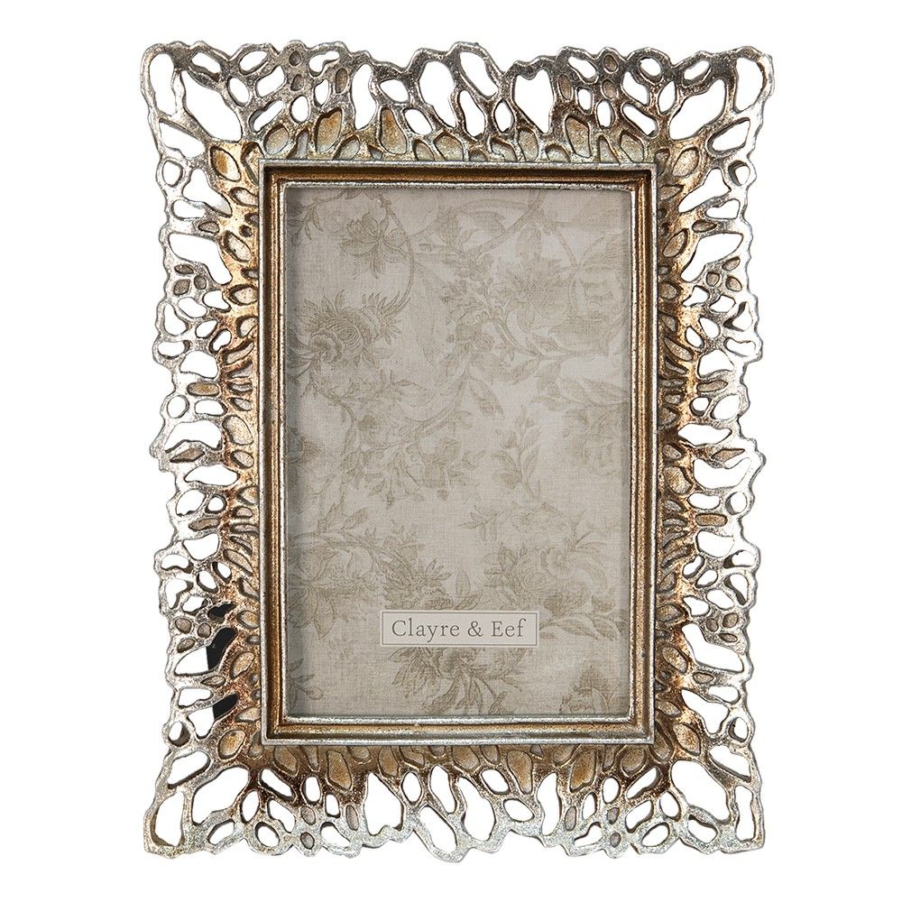 Stříbrný antik fotorámeček Paloma - 17*2*22 cm / 10*15 cm Clayre & Eef - LaHome - vintage dekorace