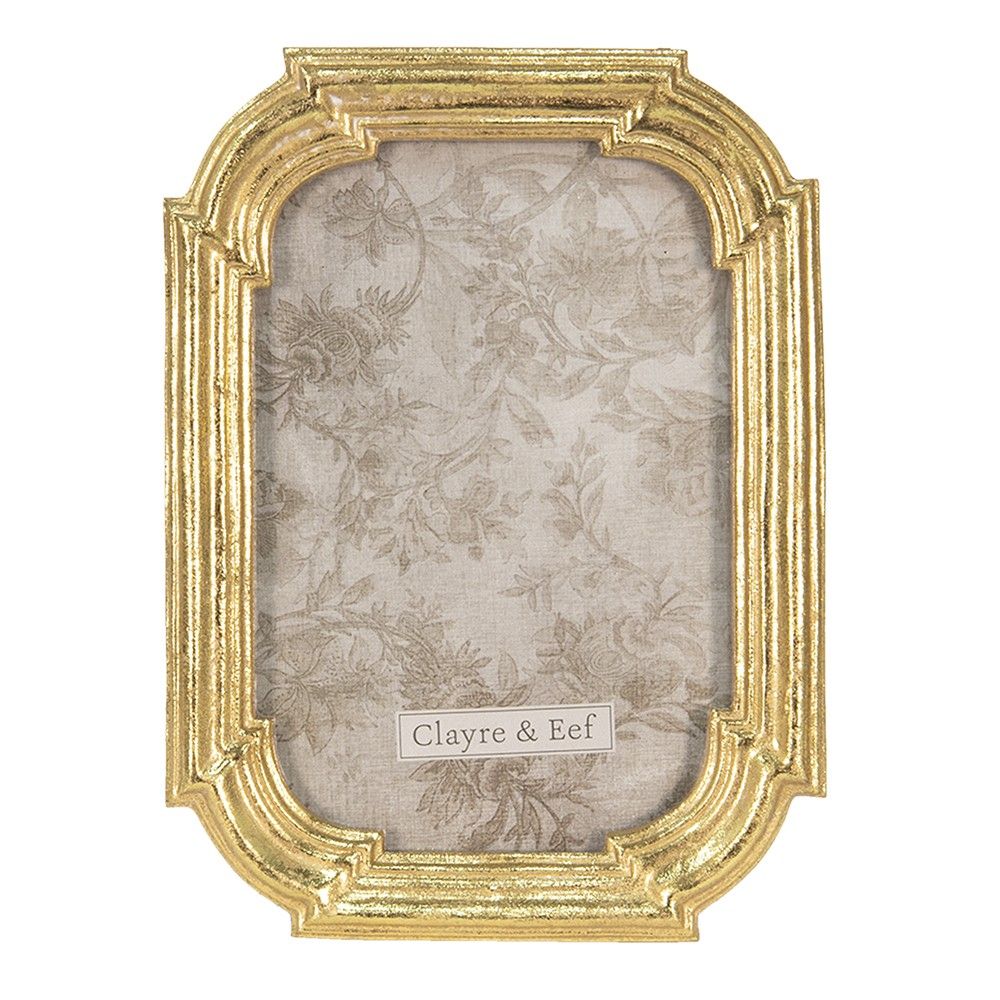 Zlatý antik fotorámeček Valien - 14*2*18 cm / 10*15 cm Clayre & Eef - LaHome - vintage dekorace