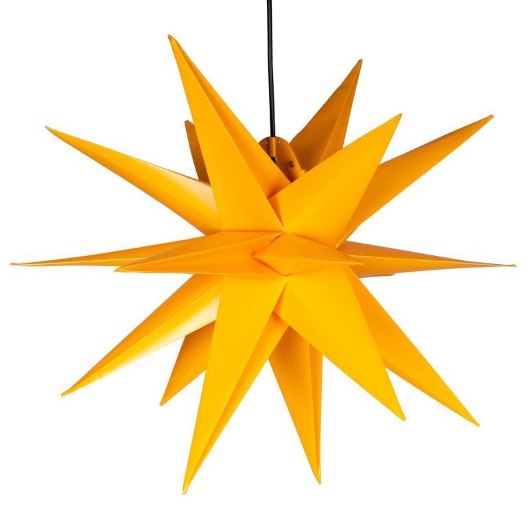 Nexos  Vánoční dekorace - hvězda s časovačem 1 LED, 55 cm, žlutá - Kokiskashop.cz