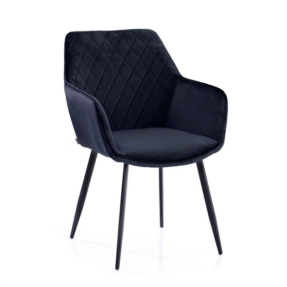 HOMEDE Designová židle Vialli tmavě modrá, velikost 60x42x84 - Houseland.cz