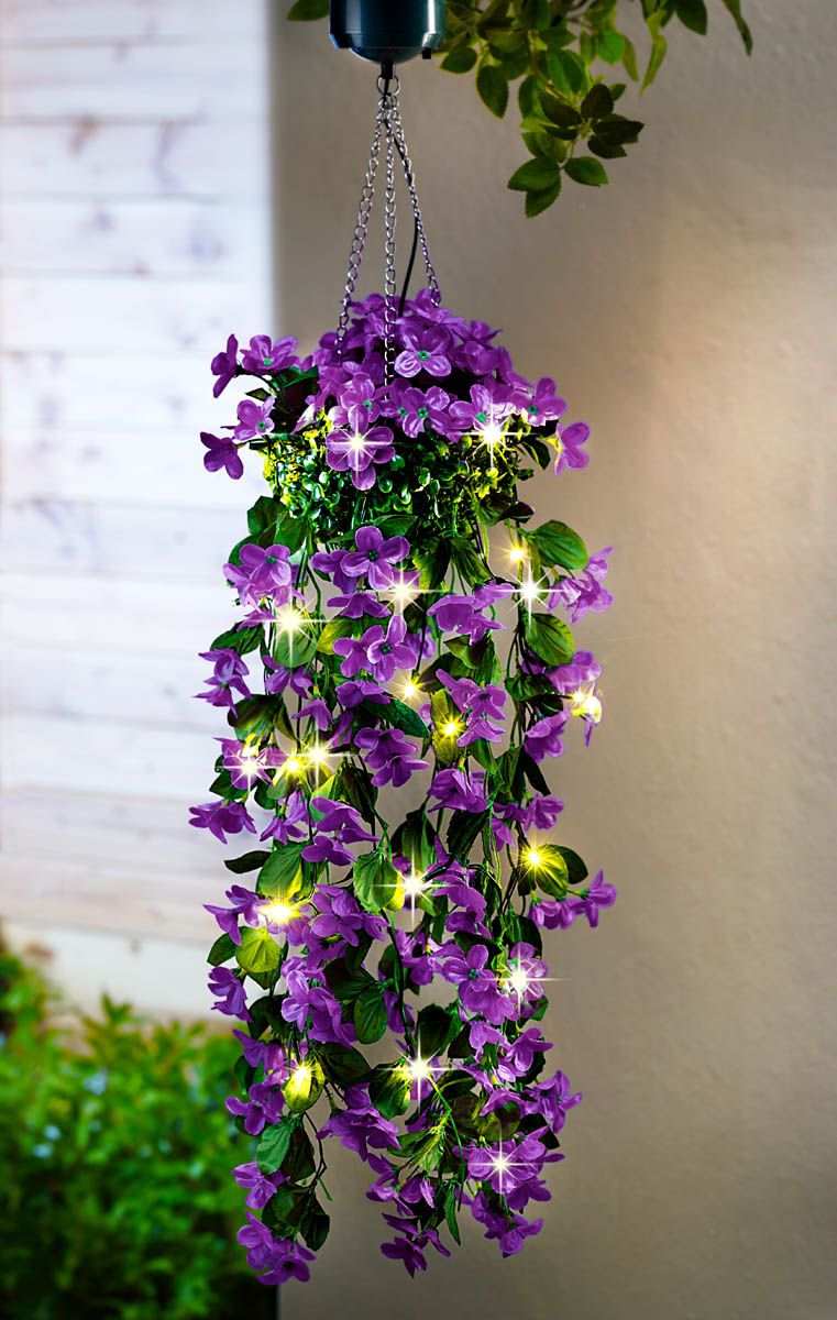 Weltbild Solární závěsná dekorace Magické květy, lila - Velký Košík