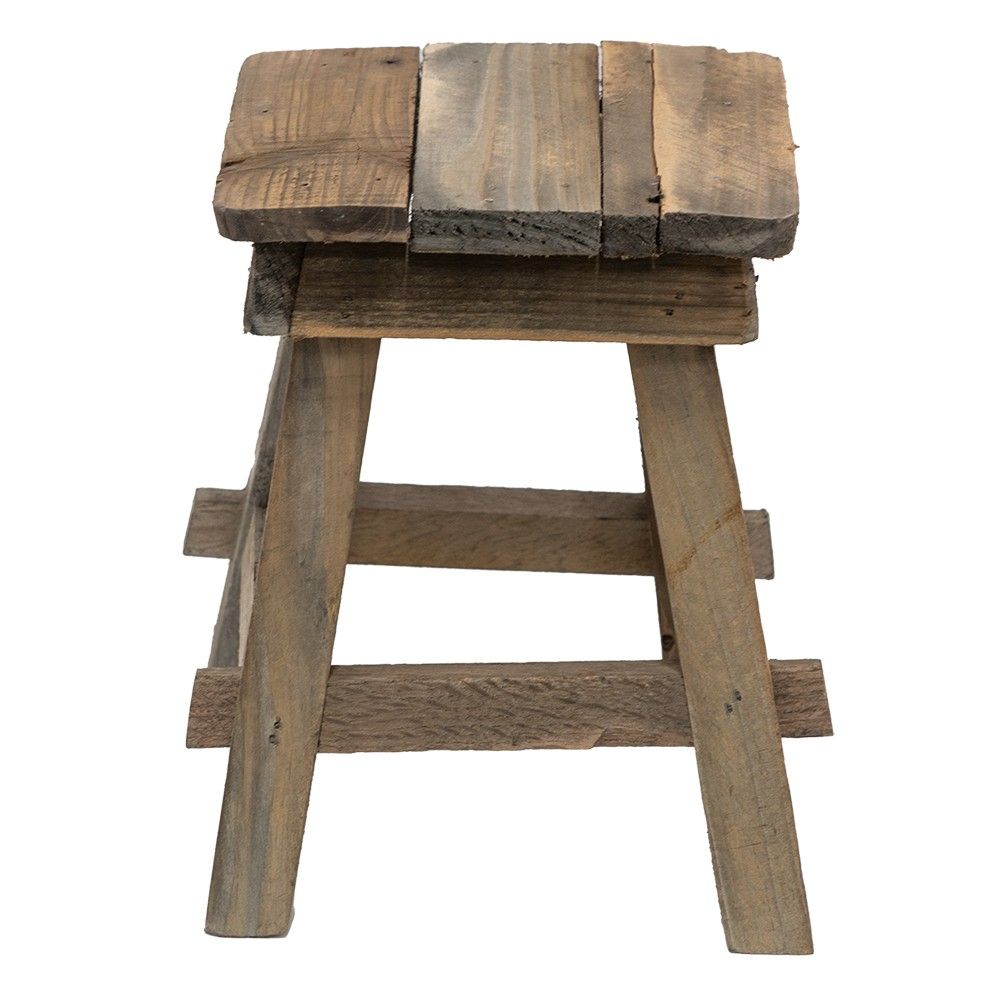 Dřevěný dekorační antik stolík na rostliny - 15*15*21 cm Clayre & Eef - LaHome - vintage dekorace