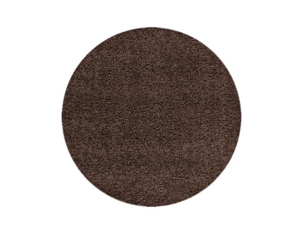 Kusový koberec Dream Shaggy 4000 Brown kruh - FORLIVING