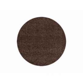 Kusový koberec Dream Shaggy 4000 Brown kruh FORLIVING