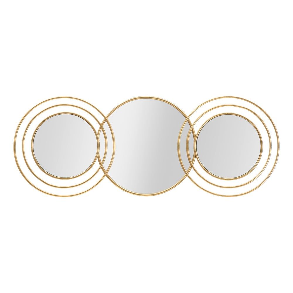 Nástěnné zrcadlo ve zlatém dekoru Mauro Ferretti Triply Round, 79 x 30 cm - Bonami.cz