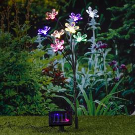 Haushalt international LED Solární zahradní zápich Květy, barevné