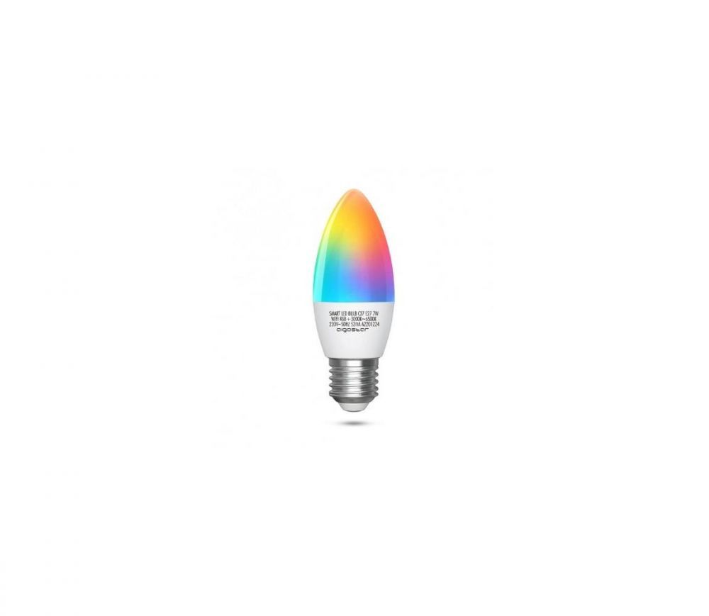  B.V. LED RGBW Žárovka C37 E27/7W/230V 3000-6500K Wi-Fi -   -  Svět-svítidel.cz