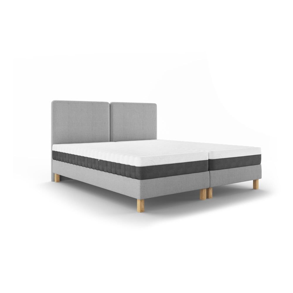 Béžová čalouněná dvoulůžková postel s roštem 160x200 cm Lotus – Mazzini Beds - Bonami.cz