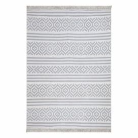 Šedo-bílý bavlněný koberec Oyo home Duo, 60 x 100 cm