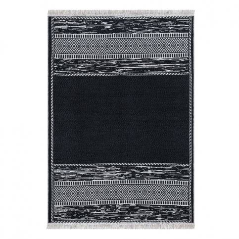 Černo-bílý bavlněný koberec Oyo home Duo, 80 x 150 cm Bonami.cz