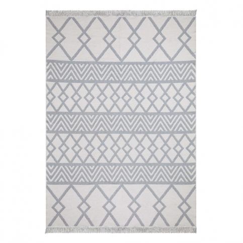 Bílo-šedý bavlněný koberec Oyo home Duo, 60 x 100 cm Bonami.cz