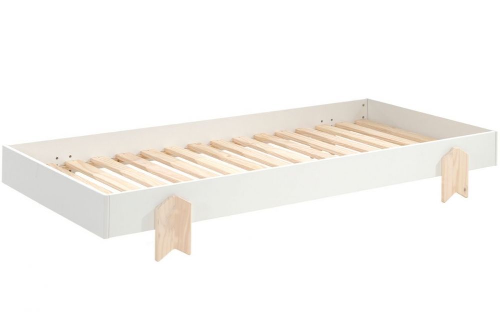 Bílá lakovaná stohovatelná postel Vipack Modulo Arrow 90 x 200 cm - Designovynabytek.cz