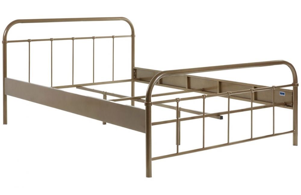 Bronzová kovová postel Vipack Boston 140 x 200 cm - Designovynabytek.cz