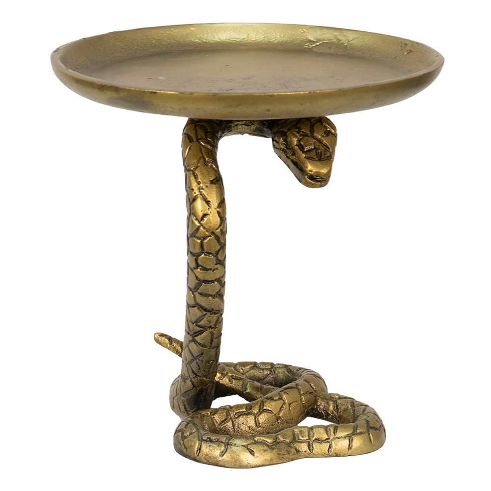 Bronzová antik dekorační mísa s hadem Snake Bronze - Ø 21*24 cm Clayre & Eef - LaHome - vintage dekorace