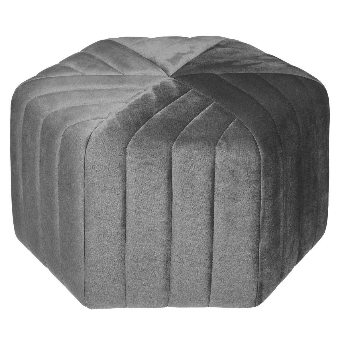 Atmosphera Sametová stolička v šedé barvě, 30 cm - EMAKO.CZ s.r.o.