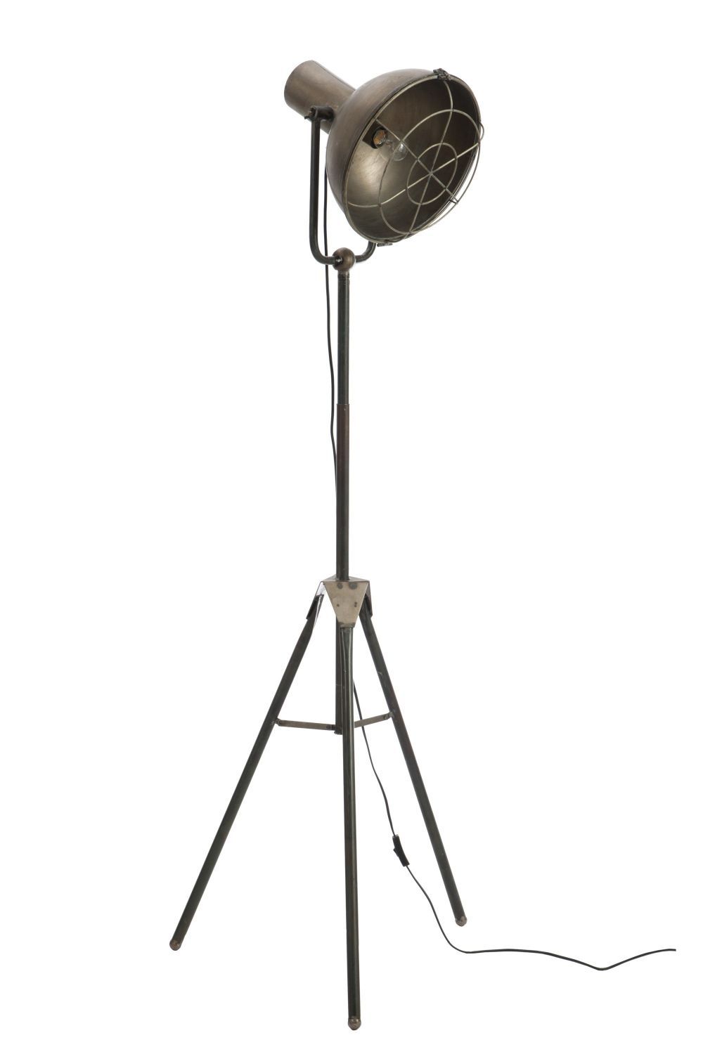 Kovově šedá kovová stojací lampa - 58*58*150 cm J-Line by Jolipa - LaHome - vintage dekorace