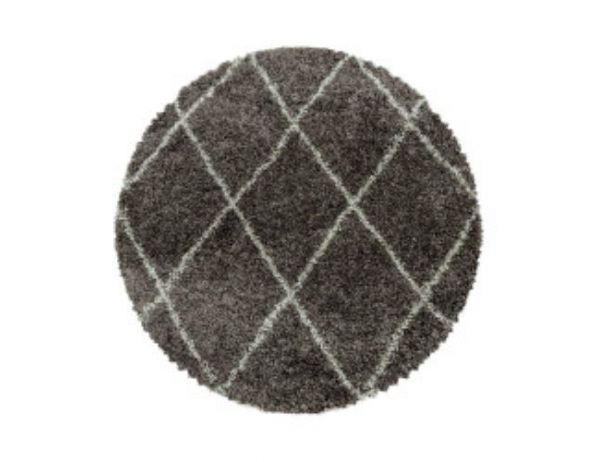 Kusový koberec Alvor Shaggy 3401 taupe kruh - FORLIVING