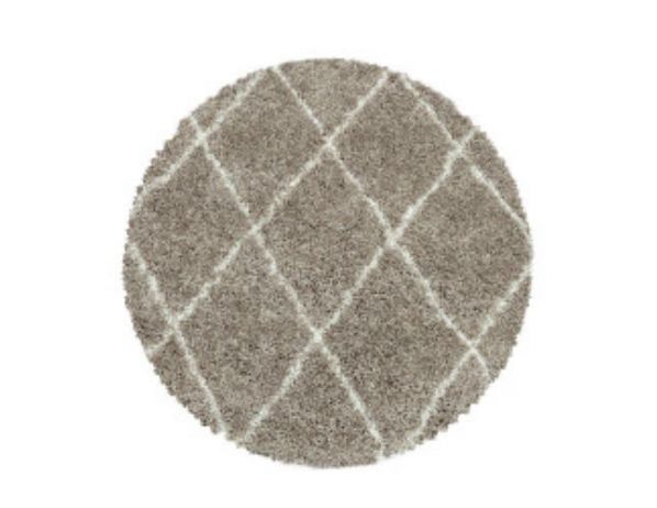 Kusový koberec Alvor Shaggy 3401 beige kruh - FORLIVING