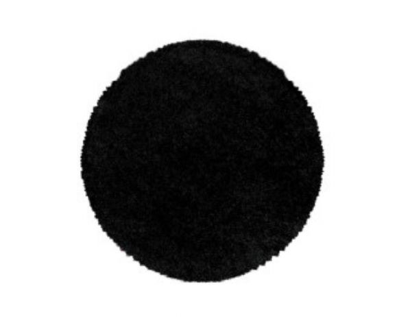 Kusový koberec Sydney Shaggy 3000 black kruh - FORLIVING