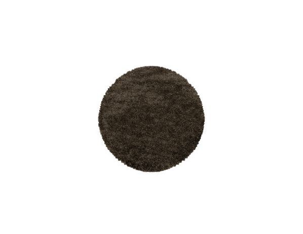Kusový koberec Fluffy Shaggy 3500 brown kruh - FORLIVING