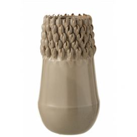 Béžovo-šedá keramická váza Ibiza - Ø 16*31cm J-Line by Jolipa