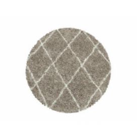 Kusový koberec Alvor Shaggy 3401 beige kruh FORLIVING