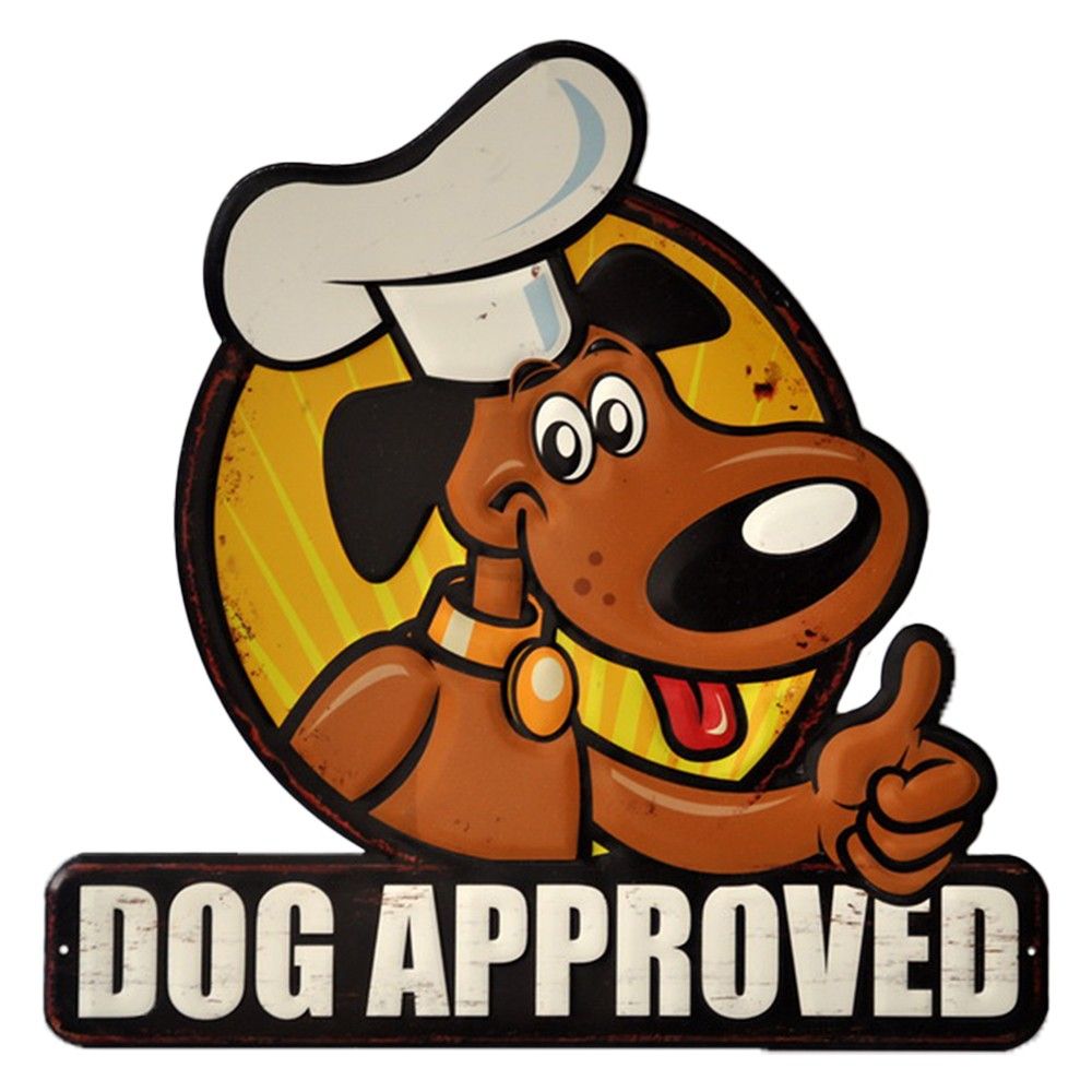 Kovová nástěnná cedule Dog Approved - 50*1*50 cm Clayre & Eef - LaHome - vintage dekorace