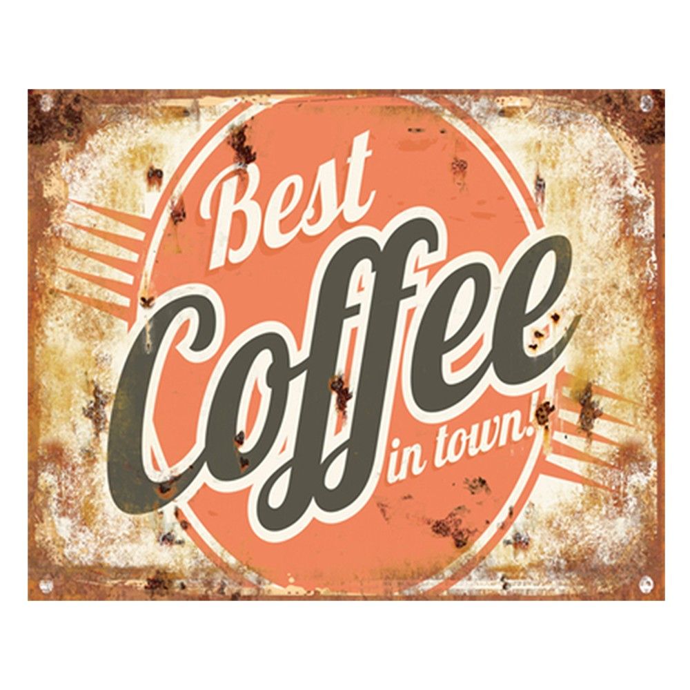 Kovová cedule Best Coffee - 33*1*25 cm Clayre & Eef - LaHome - vintage dekorace