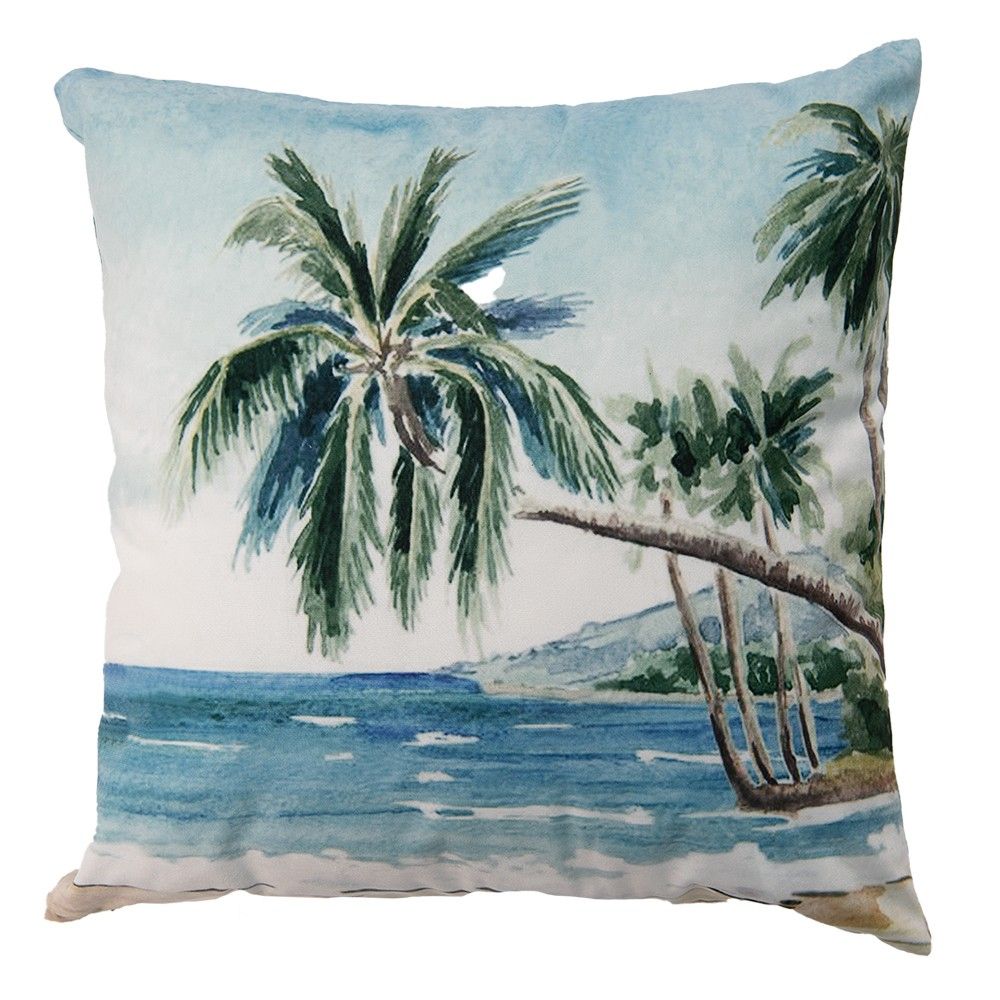 Povlak na polštář Palmy na pobřeží - 45*45 cm Clayre & Eef - LaHome - vintage dekorace