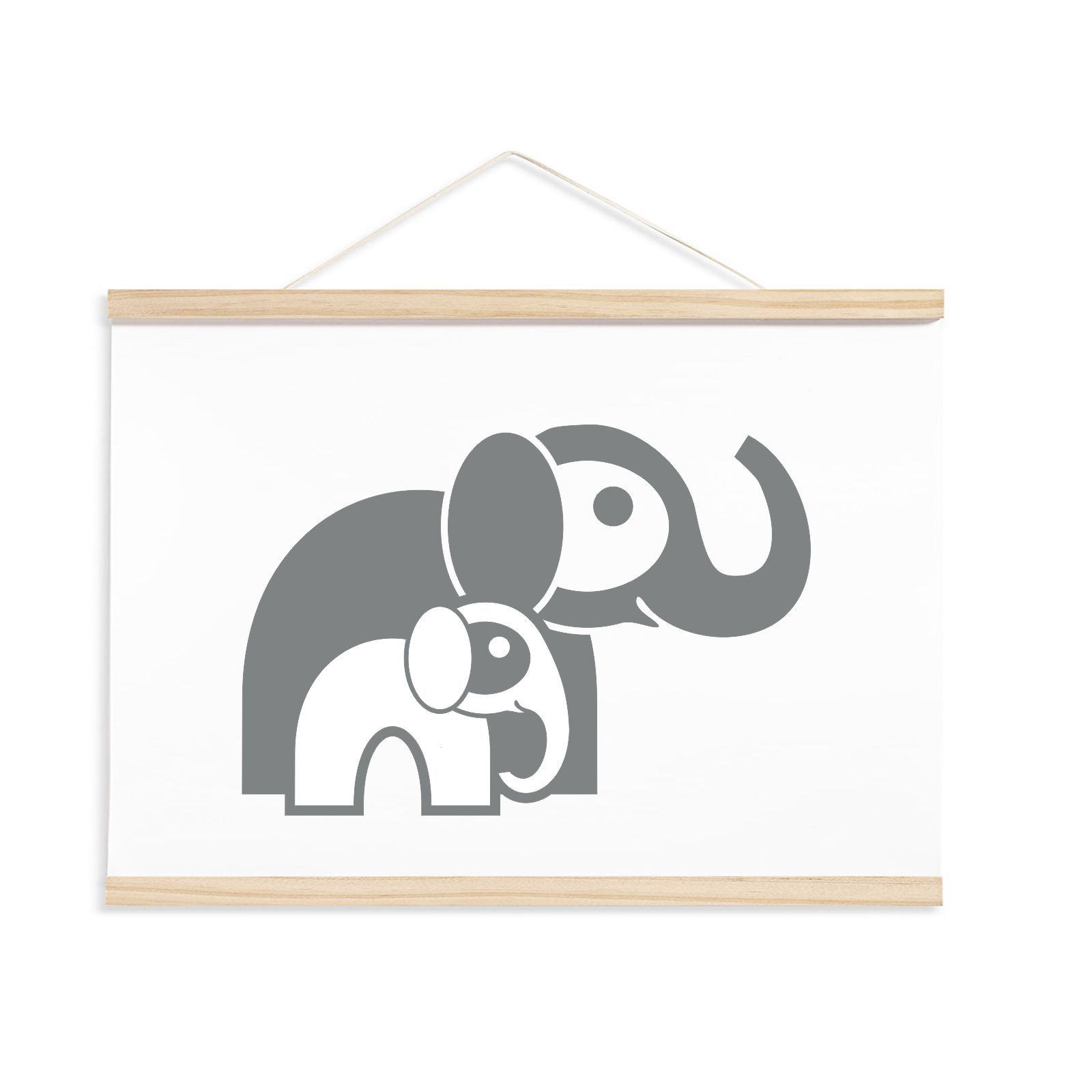 Pieris design Dětský plakát - slonice s mládětem - Pieris design