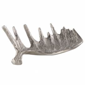 Dekorativní podnos stříbrný losí parohy CARTHAGE