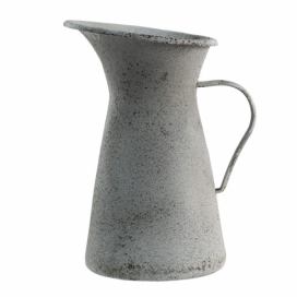 Šedý antik dekorativní kovový džbán - 15*15*27 cm Clayre & Eef
