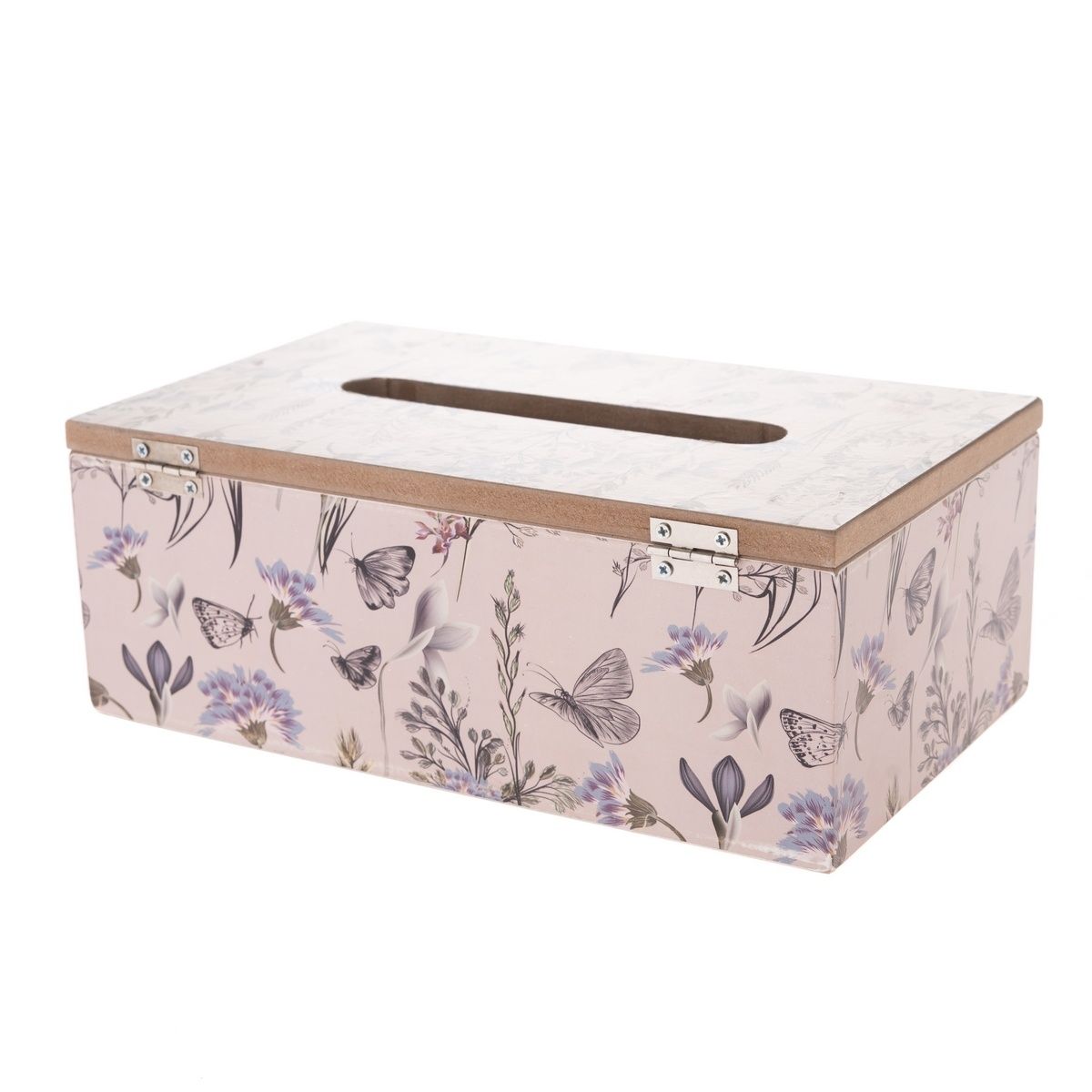 Dřevěný box na kapesníky Pinkie růžová, 24 x 9 x 14 cm - 4home.cz