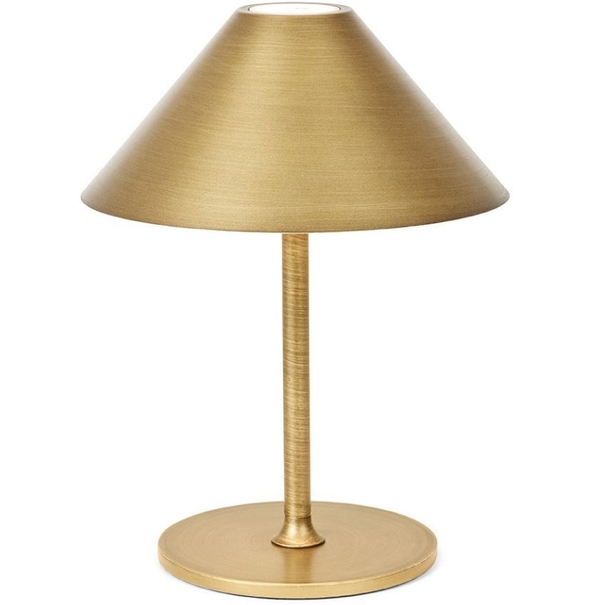 Zlatá plastová nabíjecí stolní LED lampa Halo Design Hygge 19,5 cm - Designovynabytek.cz