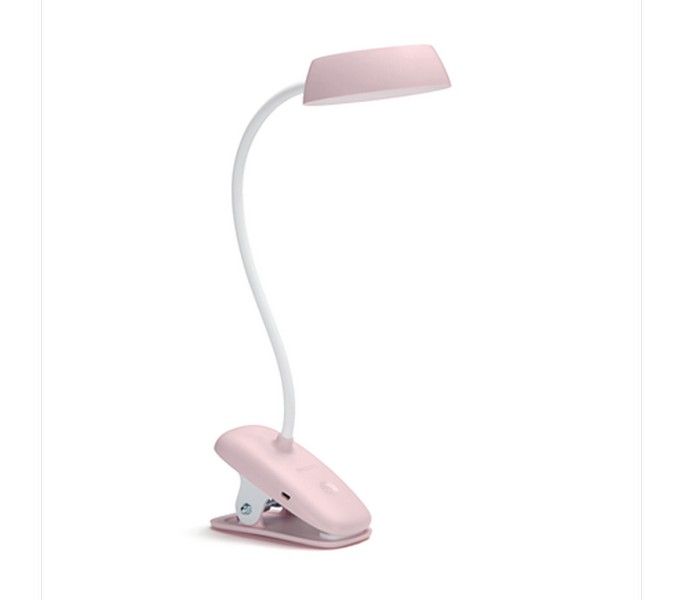 Philips 8719514396876 Donutclip stolní dotyková klipsová lampička s lupou LED 3W/175lm 4000K USB růžová stmívatelná - Svítidla FEIM