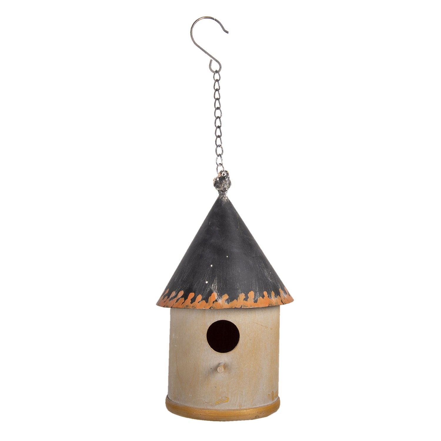 Závěsná ptačí budka ve tvaru domečku - Ø 18*31/52 cm Clayre & Eef - LaHome - vintage dekorace