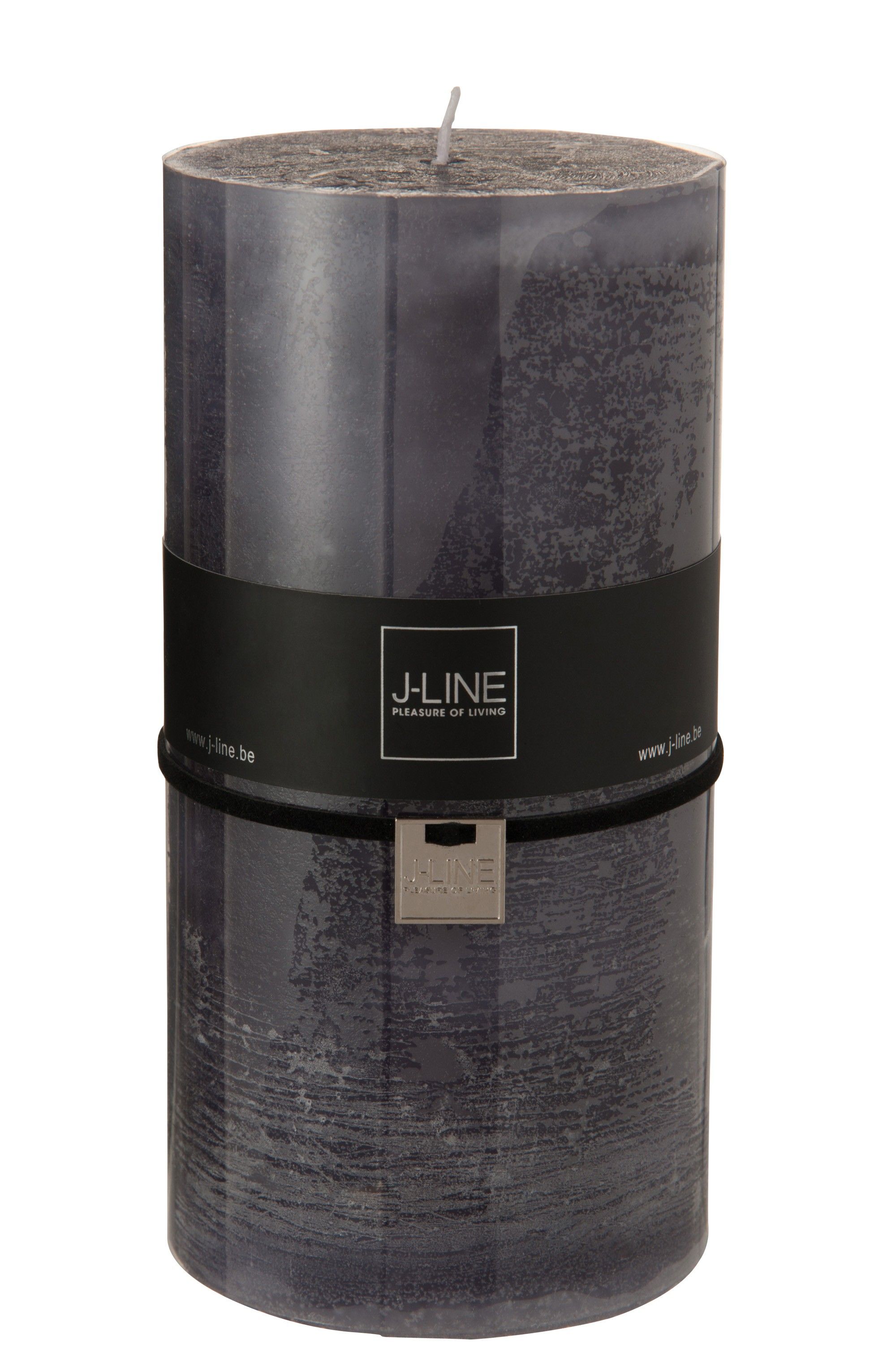 Válcová tmavě šedá svíčka XXL - 10*10*20 cm J-Line by Jolipa - LaHome - vintage dekorace