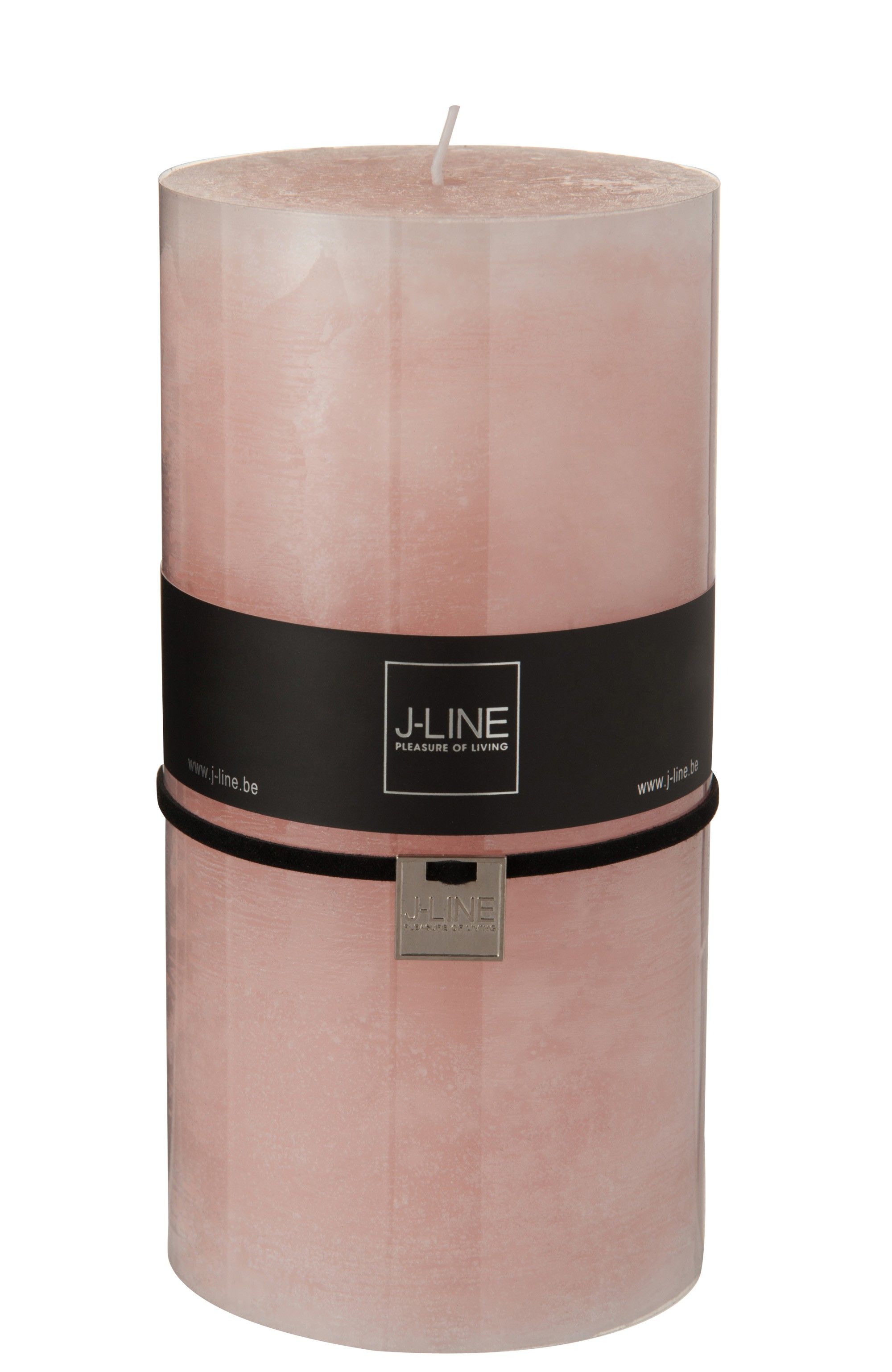 Válcová světle růžová svíčka XXL - 10*10*20 cm J-Line by Jolipa - LaHome - vintage dekorace