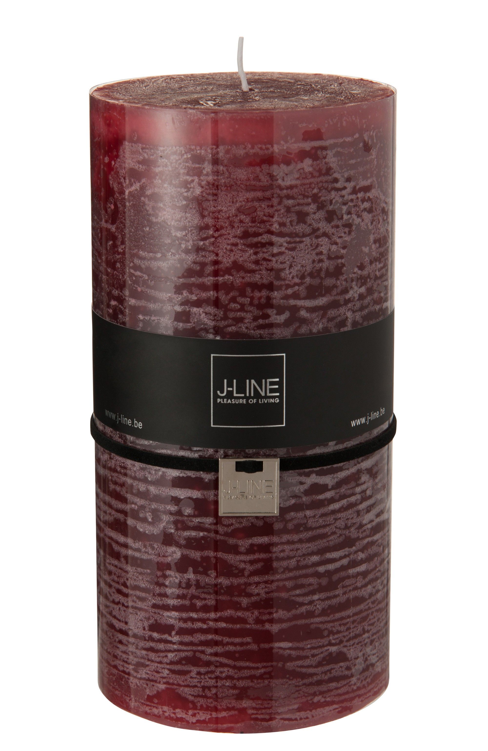 Oválná bordová svíčka XXL - 10*10*20 cm J-Line by Jolipa - LaHome - vintage dekorace