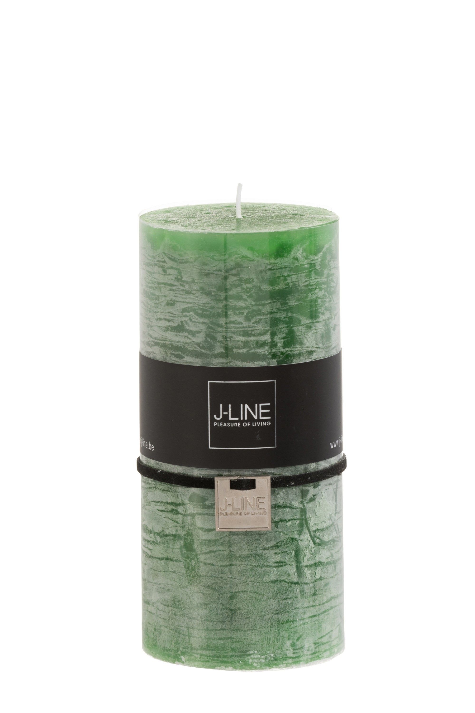 Světle zelená oválná svíčka L - 7*7*15 cm J-Line by Jolipa - LaHome - vintage dekorace