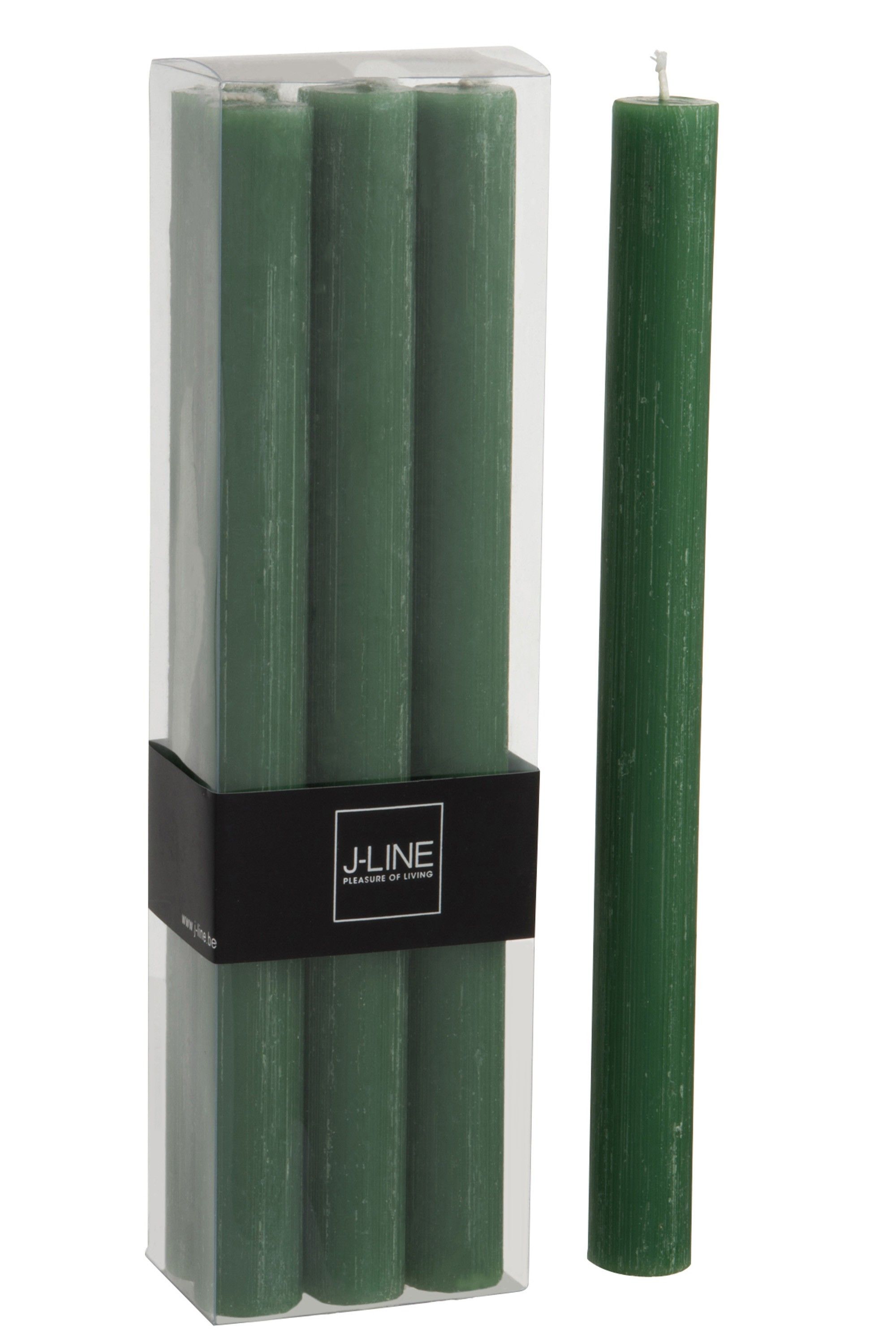 Světle zelené stolní dlouhé svíčky (6 ks) - 7*4,5*24 cm J-Line by Jolipa - LaHome - vintage dekorace