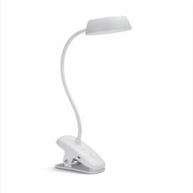 Philips 8719514396890 Donutclip stolní dotyková klipsová lampička s lupou LED 3W/175lm 4000K USB  bílá stmívatelná