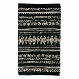 Černo-bílý bavlněný koberec Webtappeti Ethnic, 55 x 180 cm Bonami.cz